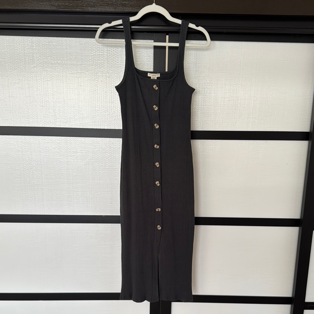 Billabong Light Black Sleeveless Midi Dress